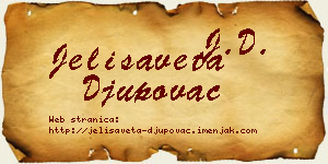 Jelisaveta Đupovac vizit kartica